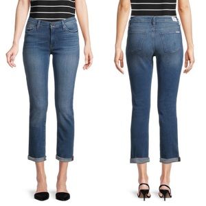 Hudson Natalie Midrise Straight Ankle cuffed blue jeans size 29